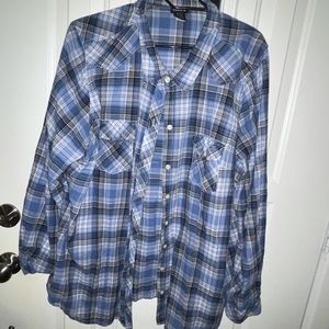 Plus size plaid camp shirts